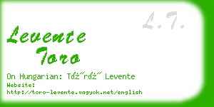 levente toro business card